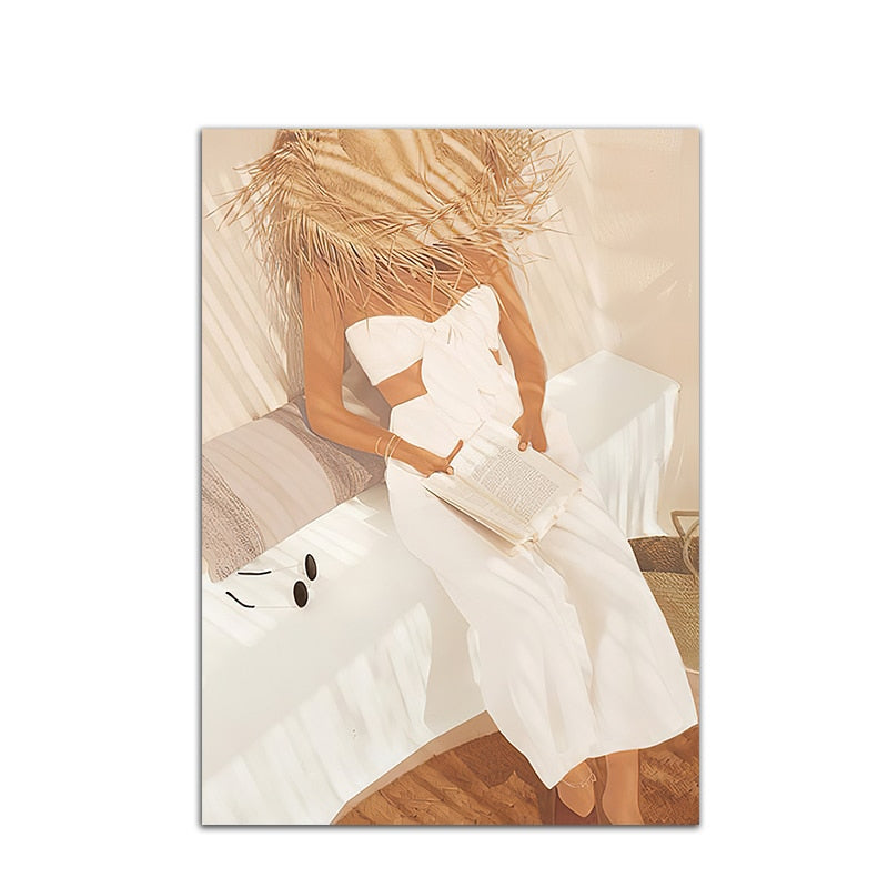 CORX Designs - Fashion Woman Black Cat Leaves Canvas Art - Review