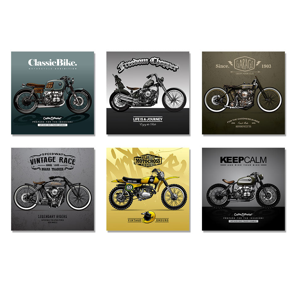 CORX Designs - Classic Motorcycle Poster Vintage Canvas Art - Review