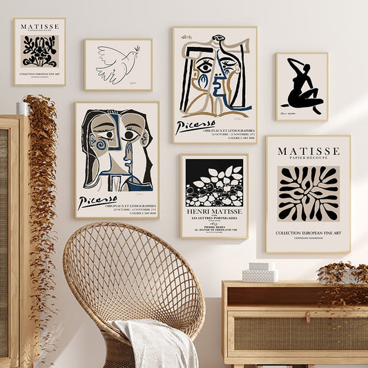 CORX Designs - Abstract Matisse Picasso Face Pigeon Leaf Canvas Art - Review