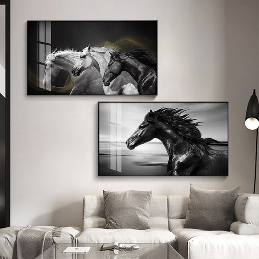 CORX Designs - Modern Black and White Horse Canvas Art - Review