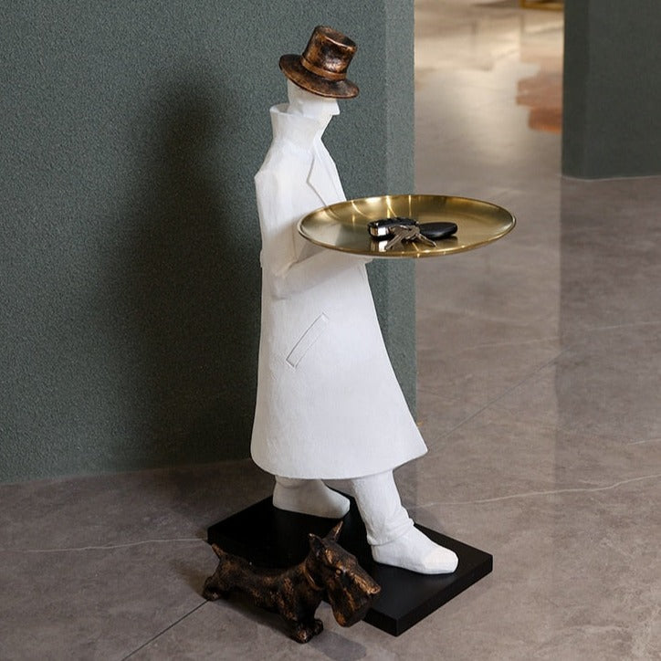 CORX Designs - Dog Walker Gentleman Floor Statue with Tray - Review