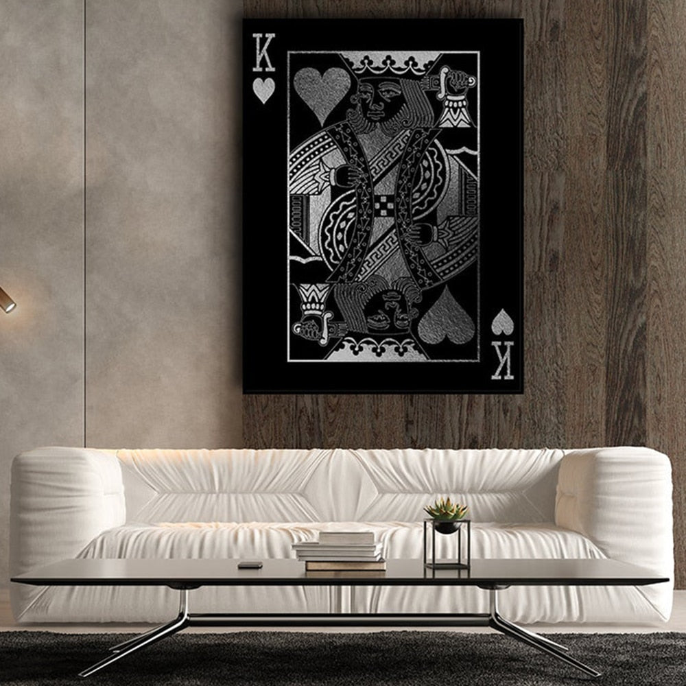 CORX Designs - Silver Poker Card Canvas Art - Review