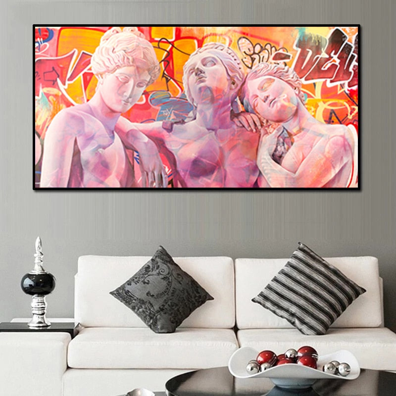 CORX Designs - The Three Goddess Sculpture Graffiti Canvas Art - Review