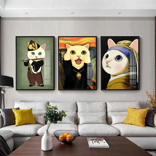 CORX Designs - Cartoon Cat Painting Canvas Art - Review