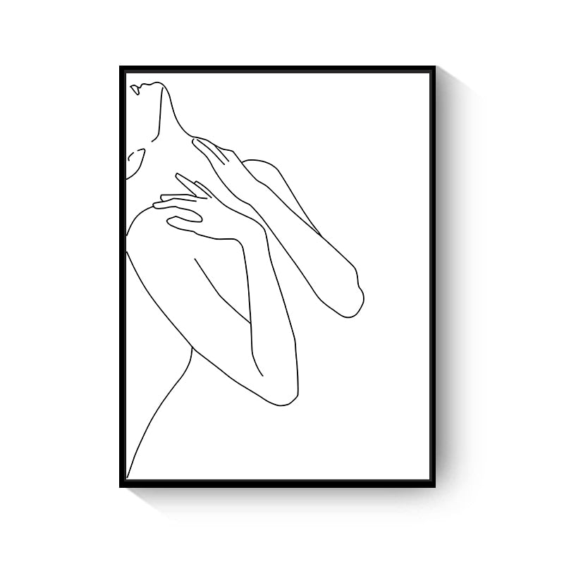 CORX Designs - Hand Flower Line Drawing Canvas Art - Review