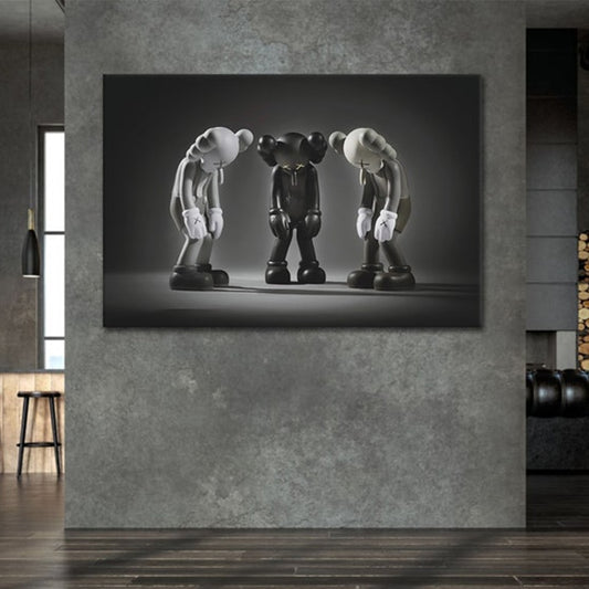 CORX Designs - Black and White Kaws Head Down Canvas Art - Review