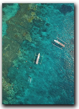 CORX Designs - Beach Overlooking Blue Ocean Canvas Art - Review