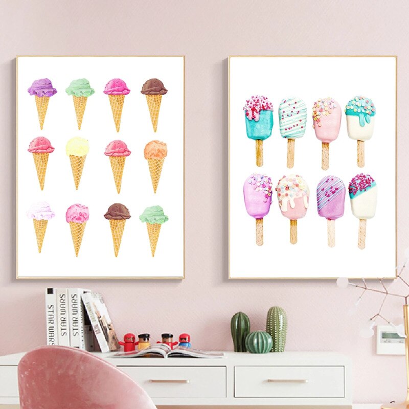 CORX Designs - Delicious Colorful Donut Ice Cream Canvas Art - Review