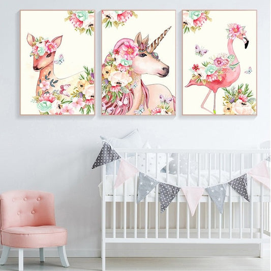 CORX Designs - Pink Unicorn Flamingo Canvas Art - Review