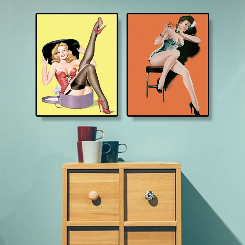 CORX Designs - Vintage Pin Up Girl Sexy Women Canvas Art - Review
