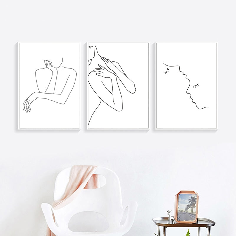 CORX Designs - Hand Flower Line Drawing Canvas Art - Review