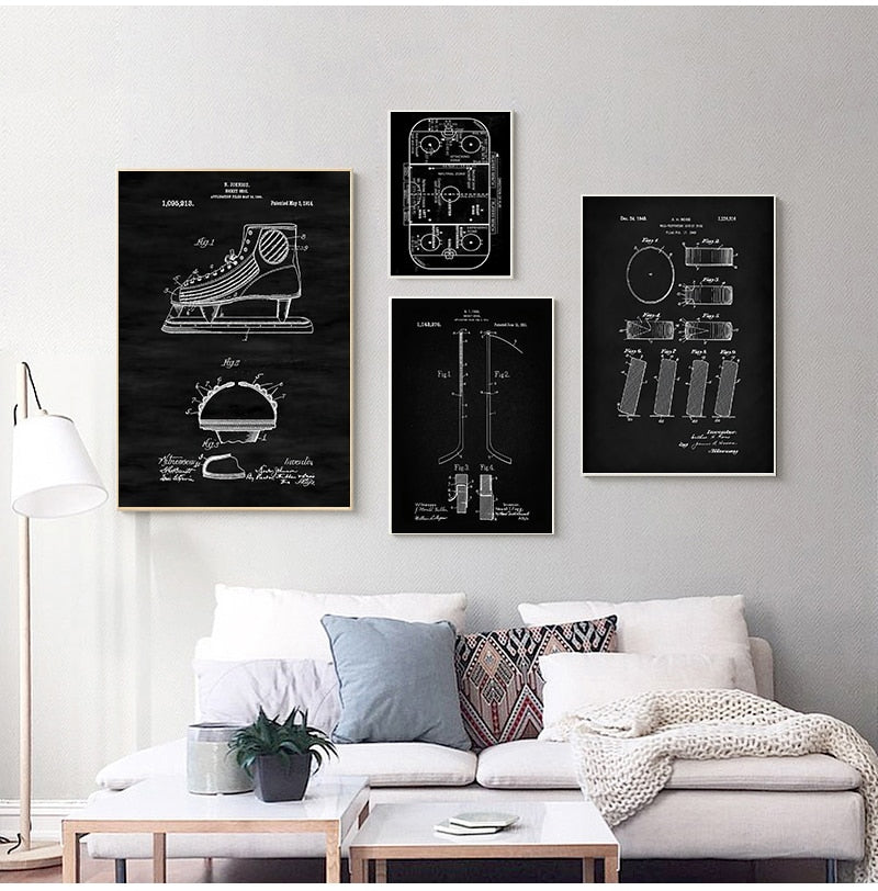 CORX Designs - Hockey Patent Blueprint Canvas Art - Review