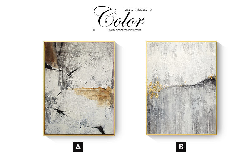 CORX Designs - Gray Marble Abstract Gold Line Canvas Art - Review
