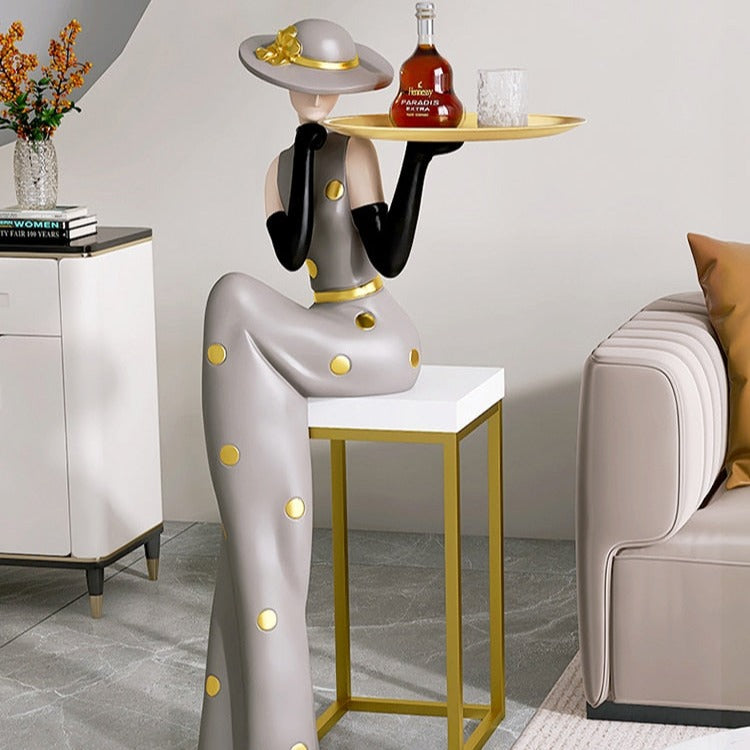 CORX Designs - Sitting Elegant Woman Big Statue with Tray - Review