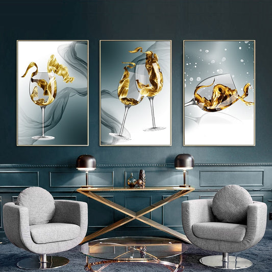 CORX Designs - Gold Wine Glass Canvas Art - Review