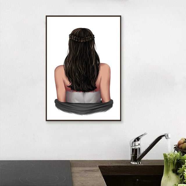 CORX Designs - Hairstyle Woman Back Canvas Art - Review