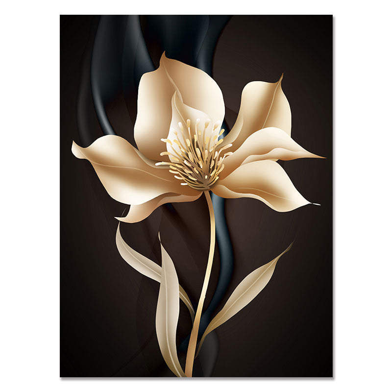 CORX Designs - Beautiful Black Golden Flower Canvas Art - Review