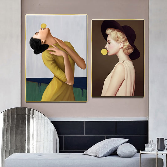 CORX Designs - Fashion Yellow Bubble Woman Canvas Art - Review