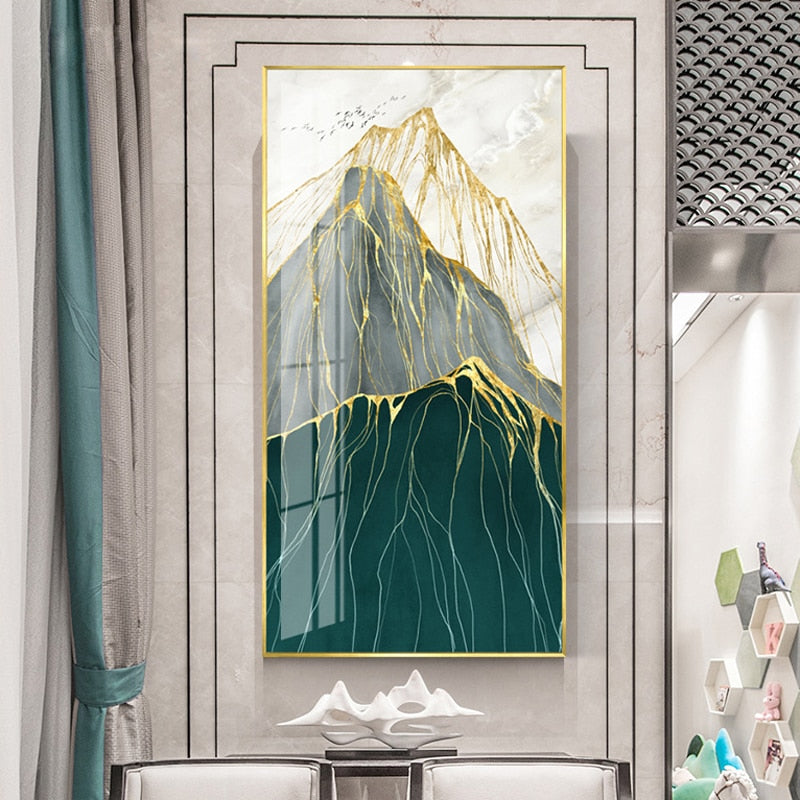 CORX Designs - Abstract Mountain Gold Canvas Art - Review
