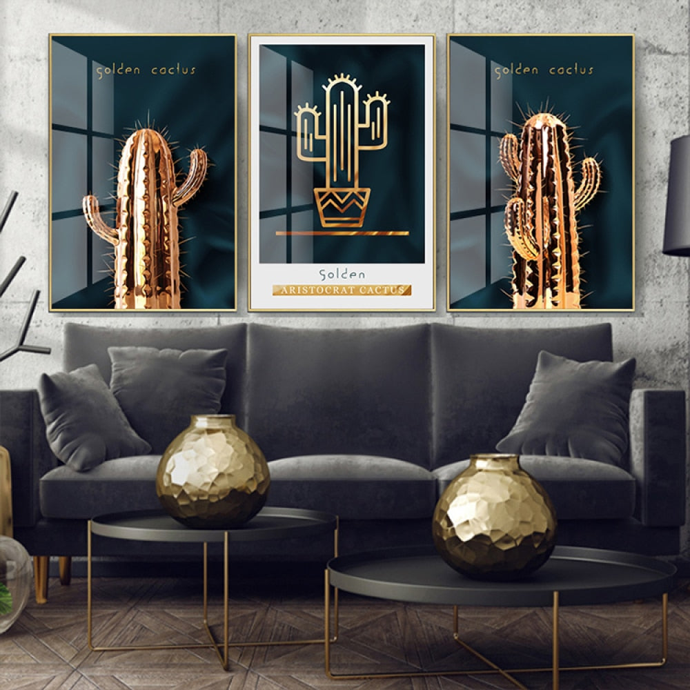 CORX Designs - Golden Cactus Canvas Art - Review