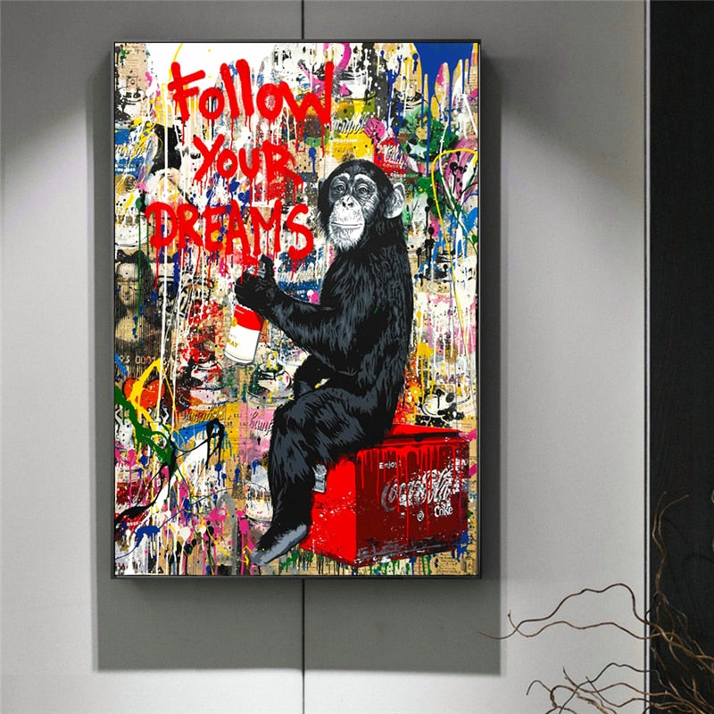 CORX Designs - Follow Your Dreams Chimpanzee Art Canvas - Review