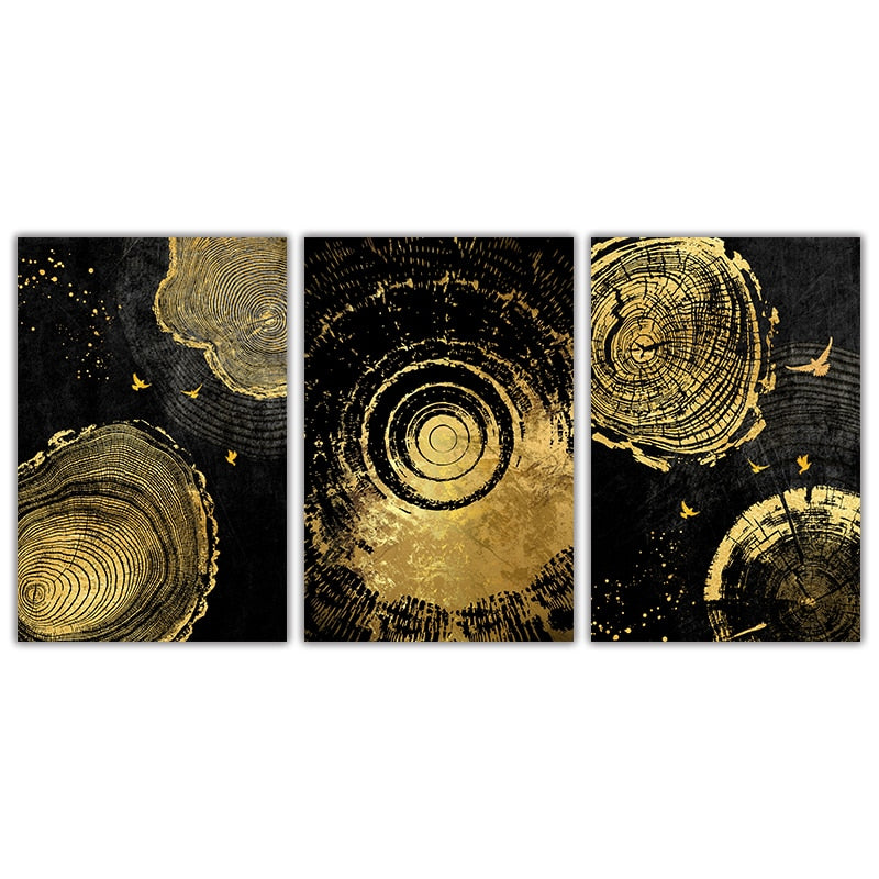 CORX Designs - Golden Wood Texture Flying Birds Canvas Art - Review