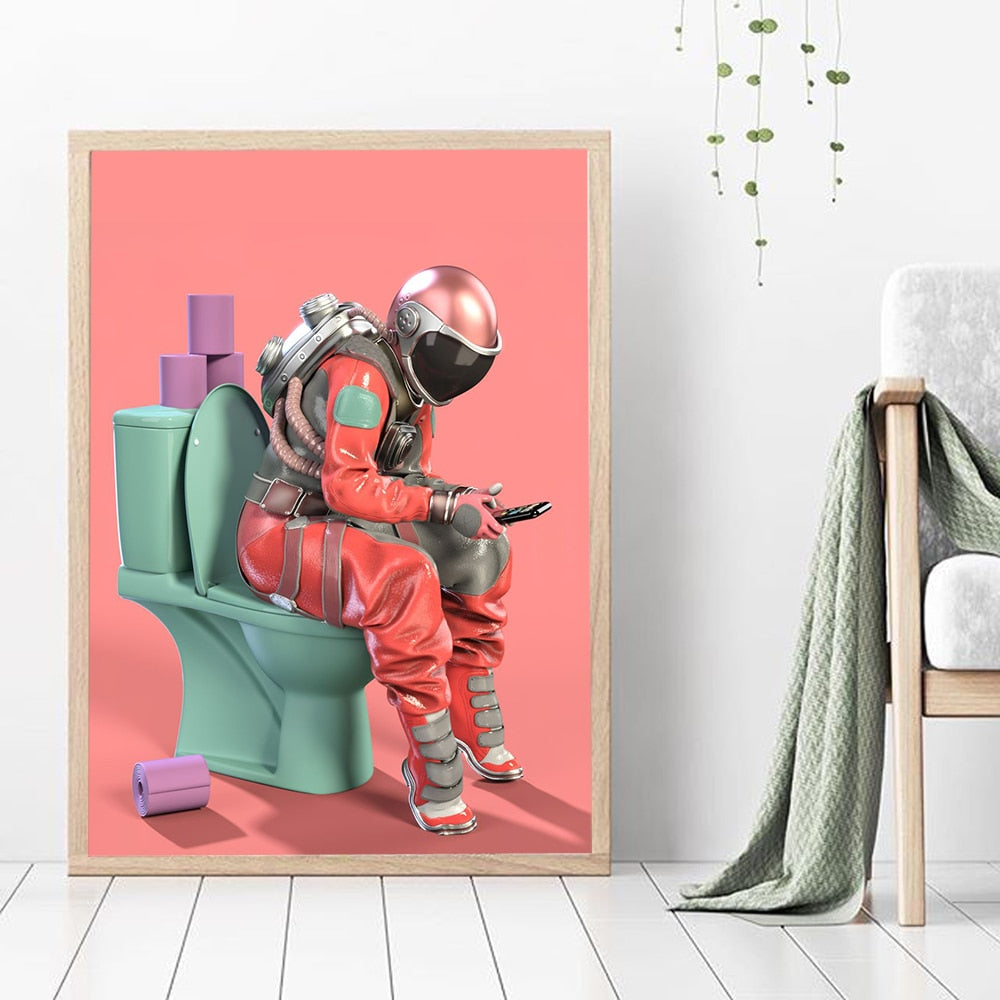 CORX Designs - Astronaut in the Toilet Canvas Art - Review