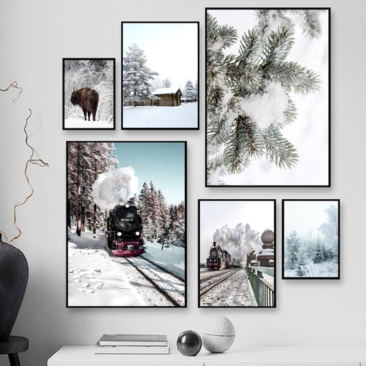 CORX Designs - Winter Snow Forest Pine Highland Cattle Canvas Art - Review