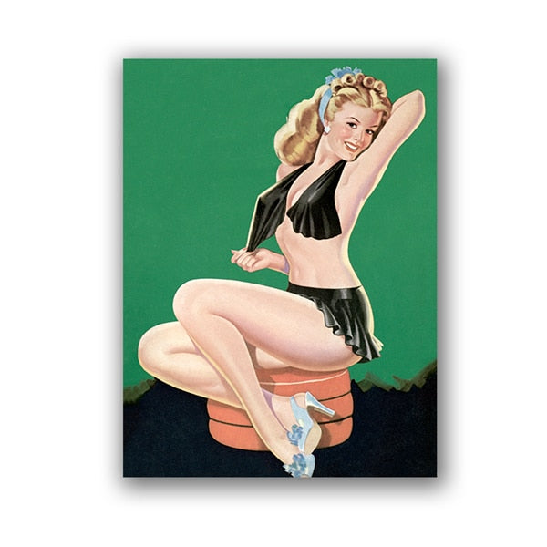 CORX Designs - Vintage Pin Up Girl Sexy Women Canvas Art - Review
