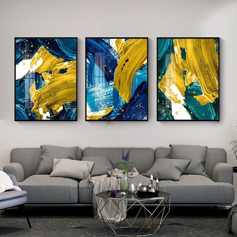 CORX Designs - Golden Blue Foil Nordic Canvas Art - Review