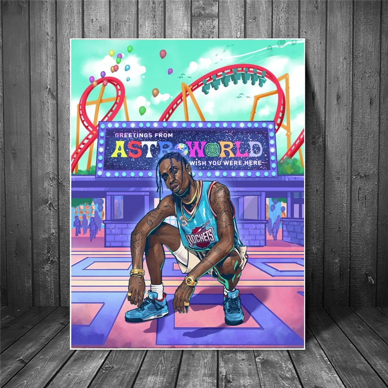 Travis Scott Astroworld Album Logo Poster