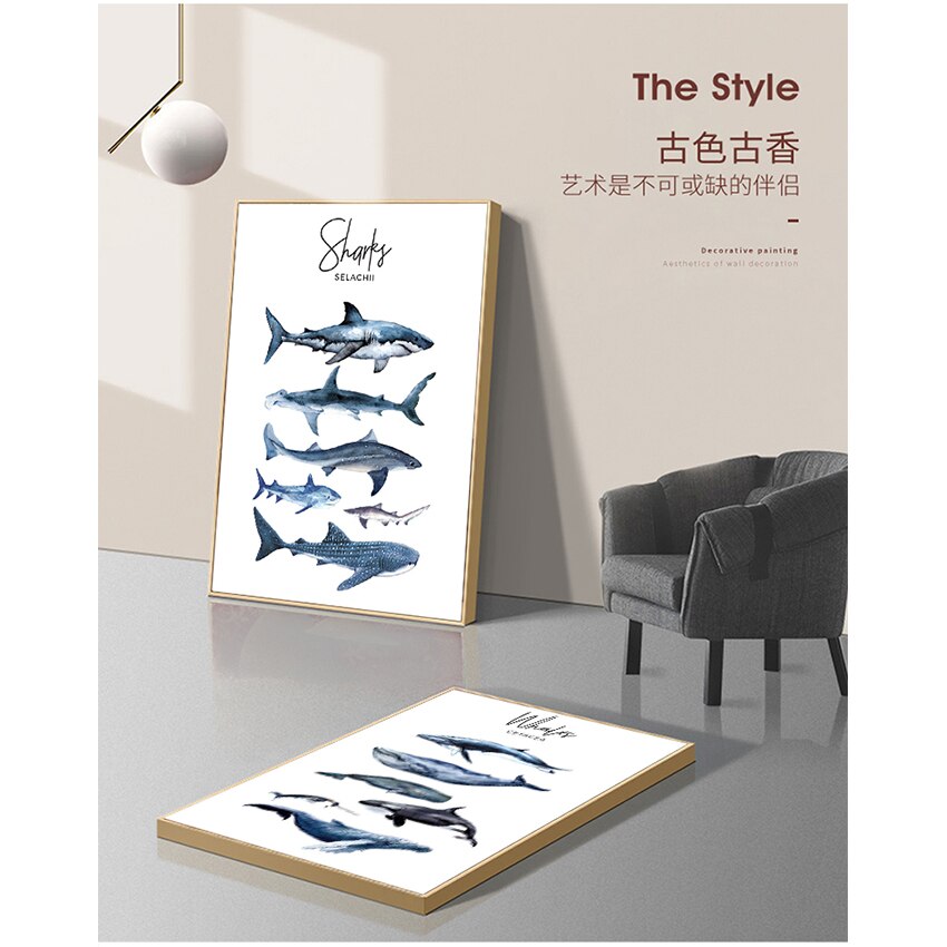 CORX Designs - Nautical Sea Nursery Painting Whale Shark Canvas Art - Review