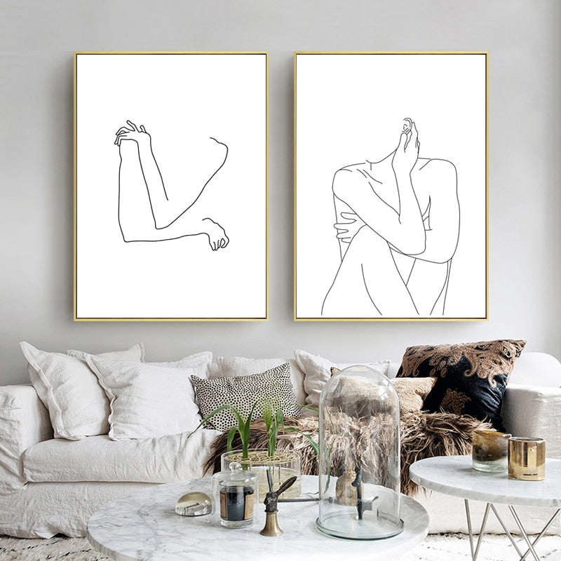 CORX Designs - Hand Flower Line Drawing Canvas Art - Review