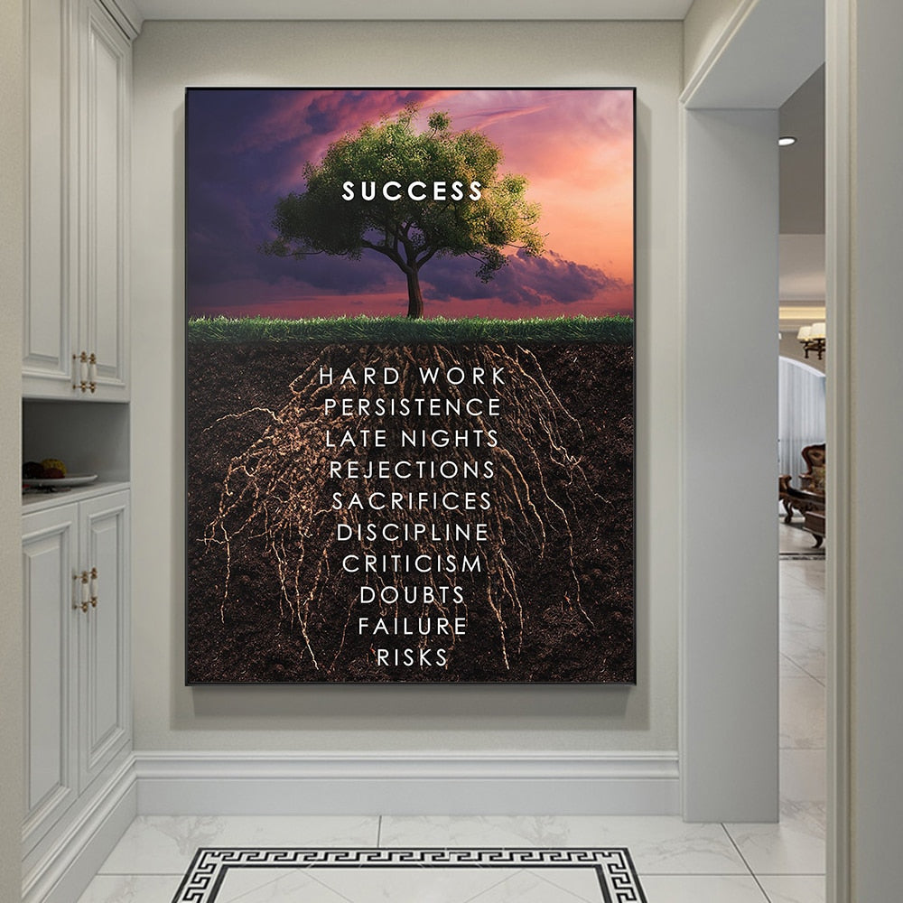 CORX Designs - Success Inspirational Words Tree Canvas Art - Review