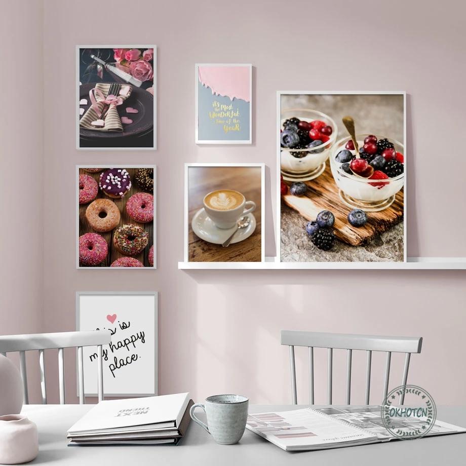 CORX Designs - Chocolate Coated Doughnut Coffee Fruit Yoghurt Canvas Art - Review