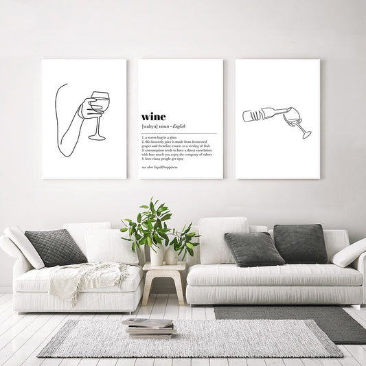 CORX Designs - Minimalist Abstract Line Wine Glass Canvas Art - Review