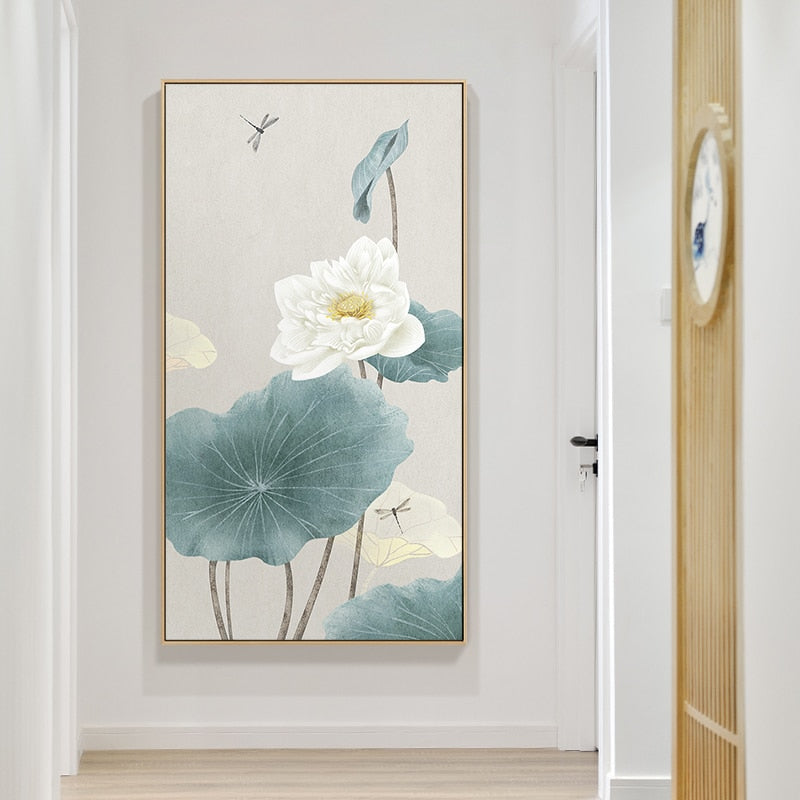 CORX Designs - Chinese Style Flower White and Blue Canvas Art - Review