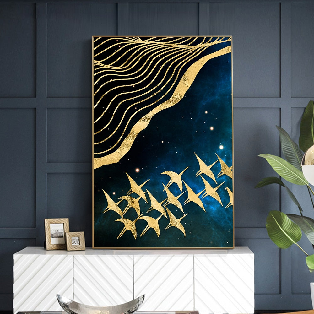 CORX Designs - Golden Moon Birds Canvas Art - Review