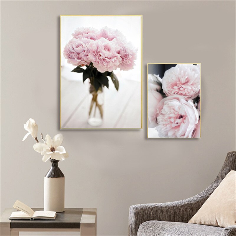 CORX Designs - Pink Rose Peony Cherry Blossoms Canvas Art - Review