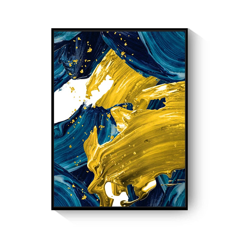 CORX Designs - Golden Blue Foil Nordic Canvas Art - Review