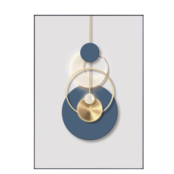 CORX Designs - Abstract Geometric Blue White Canvas Art - Review