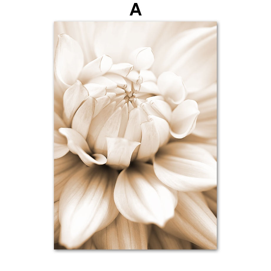 CORX Designs - Beige Floral Rose Dahlia Palm Leaf Book Canvas Art - Review