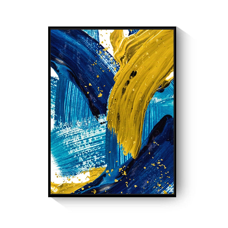 CORX Designs - Golden Blue Foil Nordic Canvas Art - Review