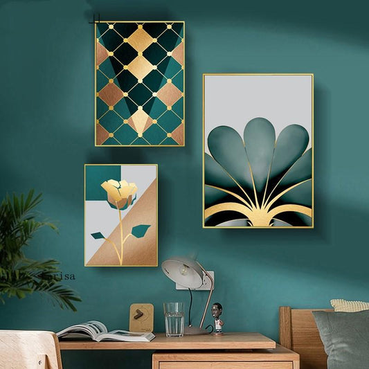CORX Designs - Green Gold Abstract Rose Canvas Art - Review