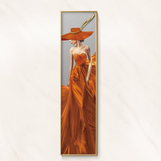 CORX Designs - Orange Dress Fashion Woman Canvas Art - Review