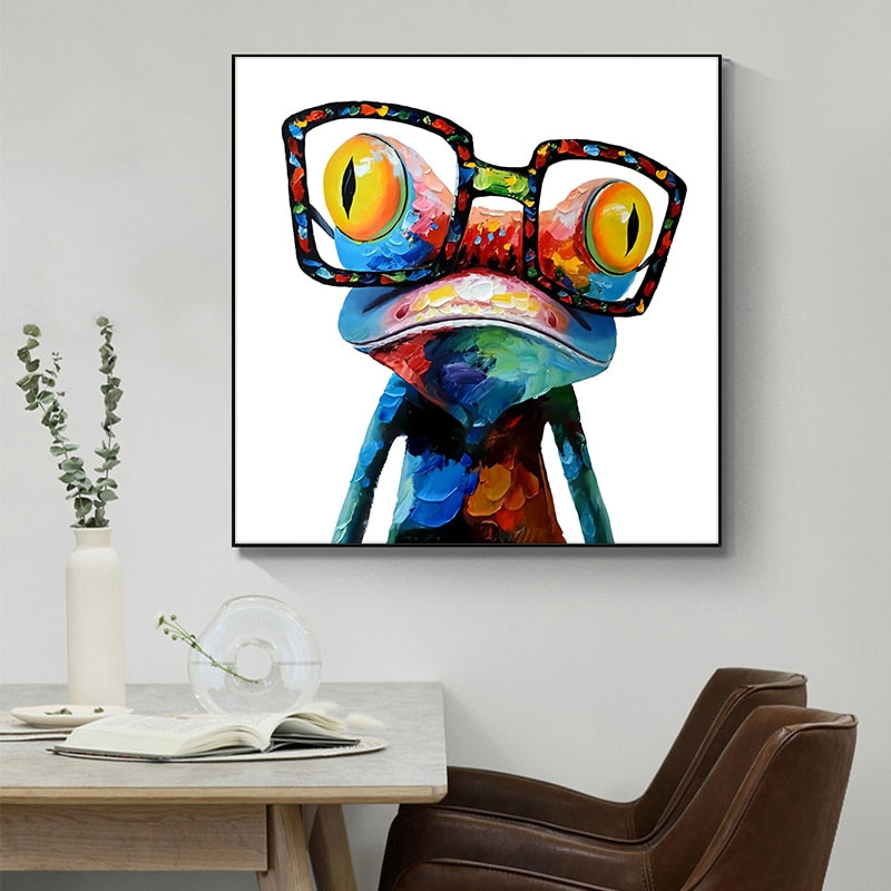 CORX Designs - Frog with Glasses Canvas Art - Review