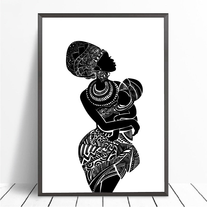 CORX Designs - Black And White African Woman With Baby Canvas Art - Review