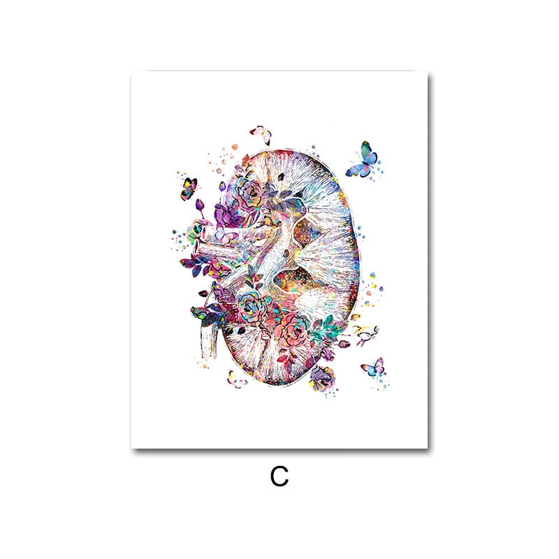 CORX Designs - Colorful Flower Human Body Anatomy Canvas Art - Review