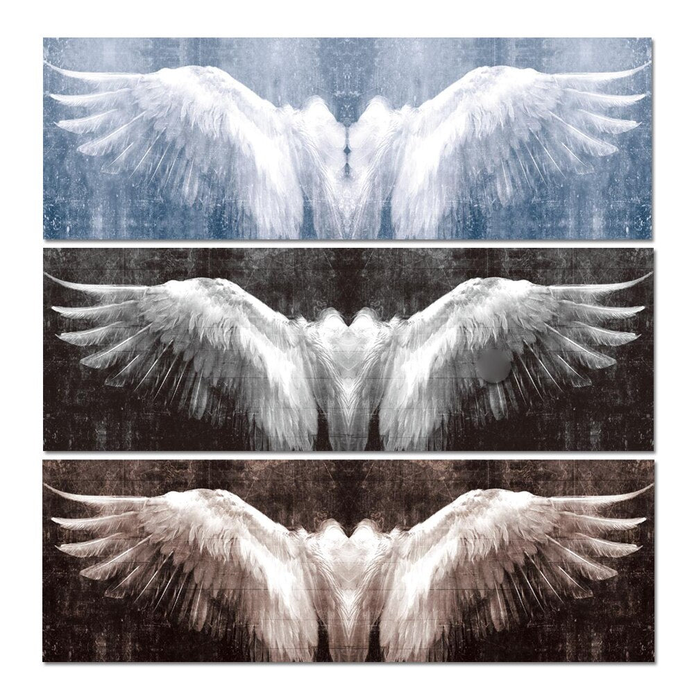 CORX Designs - Black And White Angel Wings Wall Art Canvas - Review