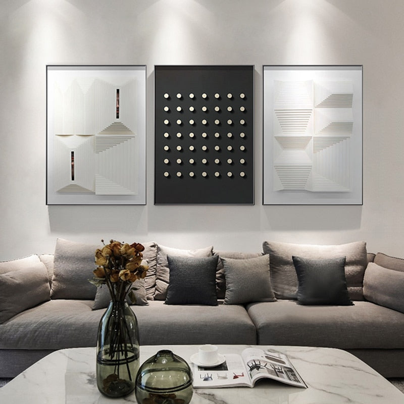 CORX Designs - Black and White Modern Minimalist Abstract Canvas Art - Review